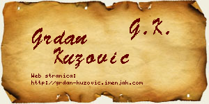 Grdan Kuzović vizit kartica